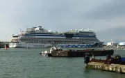 Aida cruise ship docked at the port of Le Havre (Paris), France