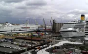 Costa cruise ship docked at the port of Palermo, Sicily