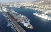 cruise ships docked at the port of Tenerife, Canary Islands