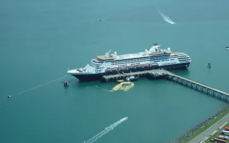 cruise ship docked at the port of Homer, Alaska