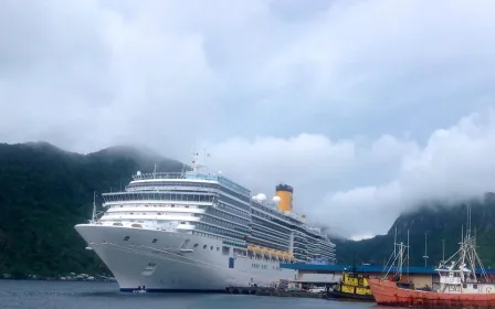 Costa cruise ship docked at the port of Pago Pago, American Samoa