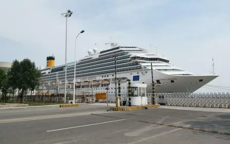 Costa cruise ship docked at the port of Tianjin, China