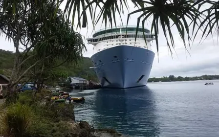 NCL cruise ship docked at the port of Vila, Vanuatu