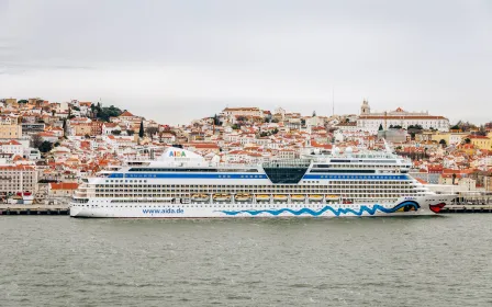 AIDA Blu cruise ship sailing from home port