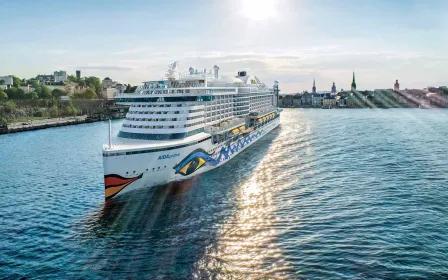 AIDA Prima cruise ship sailing from home port