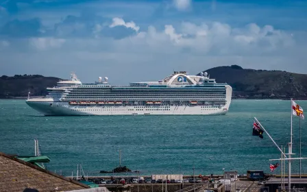 Emerald Princess cruise ship sailing from homeport