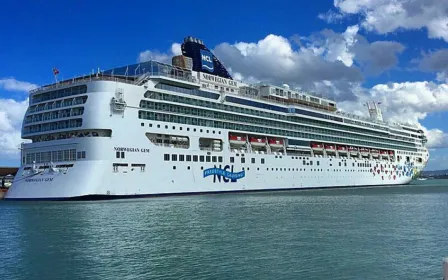 Norwegian Gem cruise ship sailing to homeport