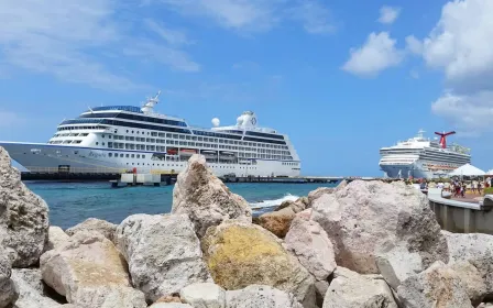 Oceania Regatta cruise ship sailing from homeport