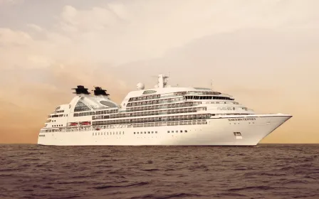 Seabourn Odyssey cruise ship sailing from home port