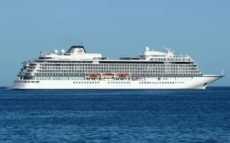 Viking Sky cruise ship sailing to homeport