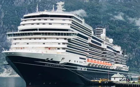 Holland America Line cruise ship ms Nieuw Statendam sailing to homeport