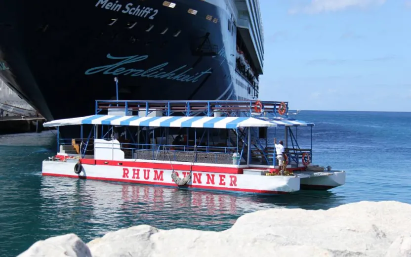 cruise ship at the port of Carriacou, Grenada