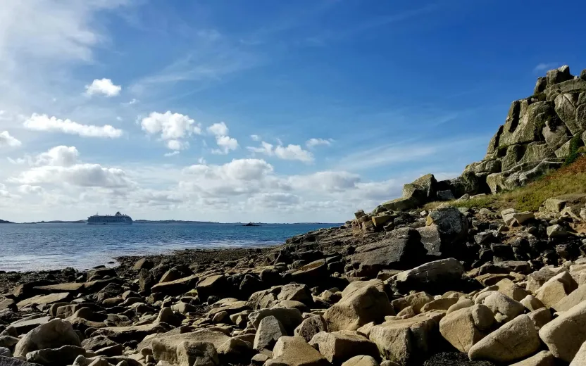  Isles of Scilly cruise ship at anchor