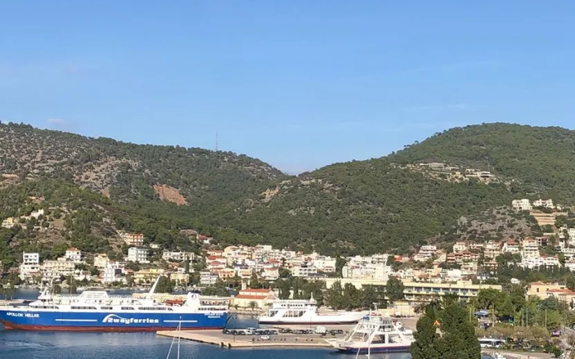 port of Poros, Greece