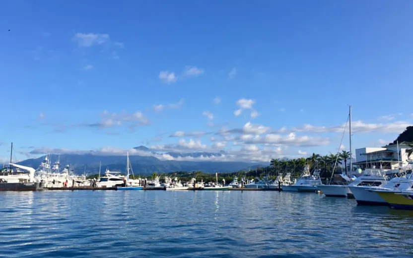 cruise ship docked at the port of Quepos, Costa Rica