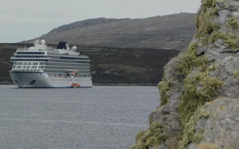 cruise ship at West Falkland, Falkland Islands