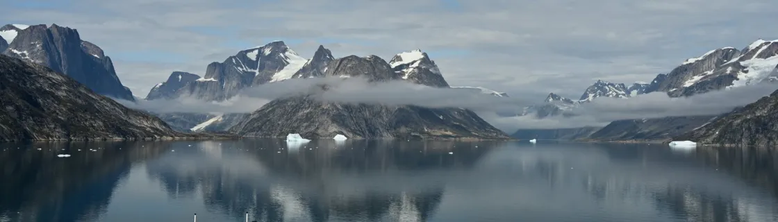 Cruise ship docked at the port of Skjoldungen, Greenland