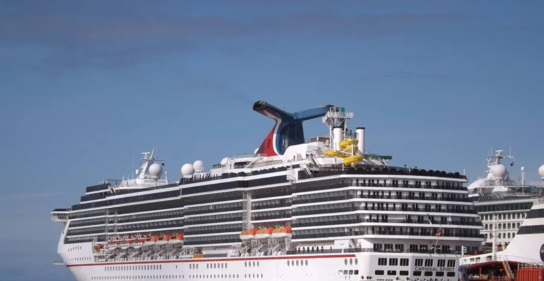 Carnival Spirit cruise ship sailing from home port