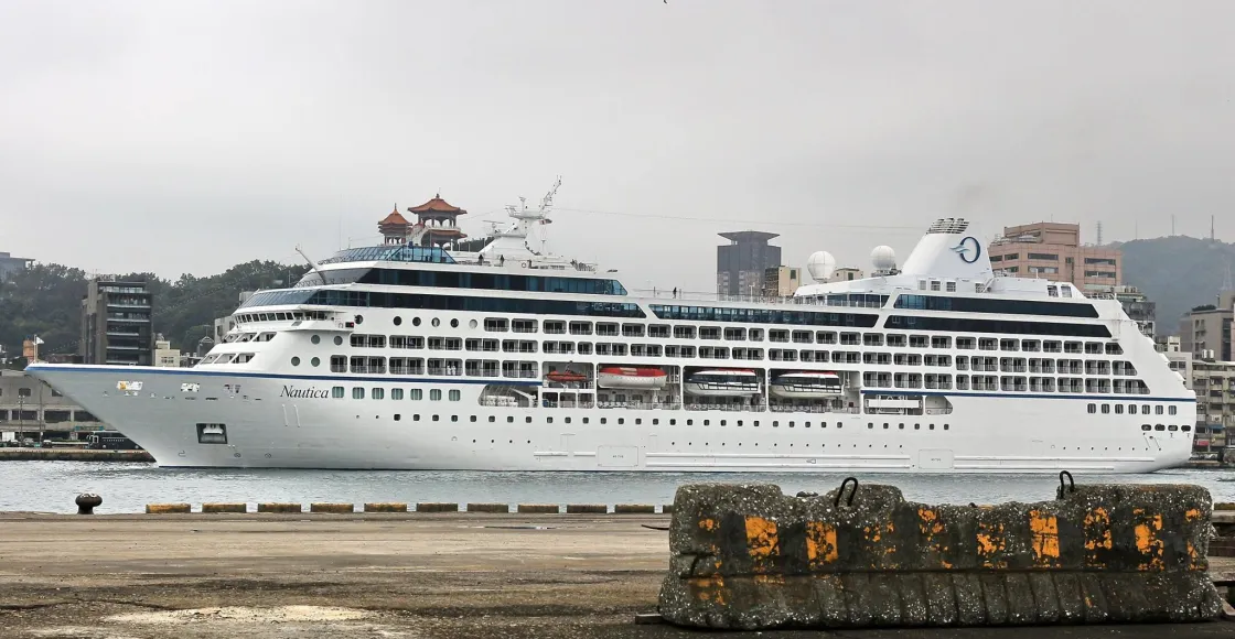 Nautica cruise ship sailing to homeport