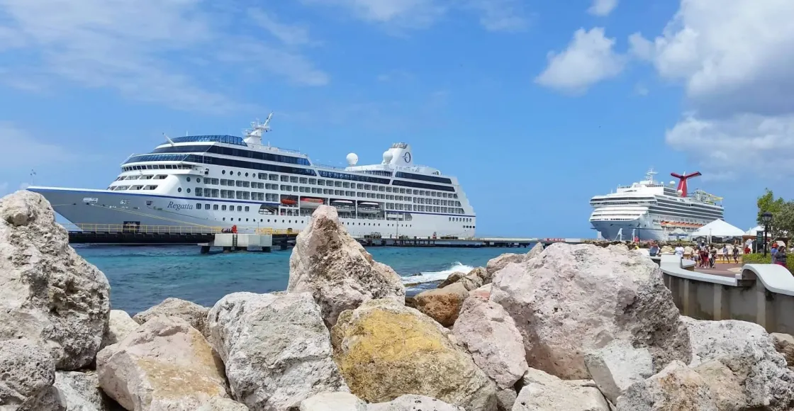 Oceania Regatta cruise ship sailing from homeport